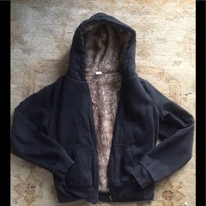 Cute Black Zip Up Hoody Sweater